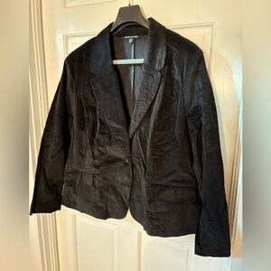 Briggs New York Women's Black Blazer thin corduroy 22W